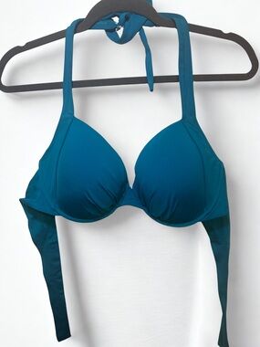 Kenneth Cole Halter Push-Up Swim Top in Teal